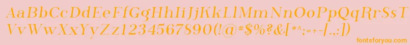 Phosphorus Font – Orange Fonts on Pink Background