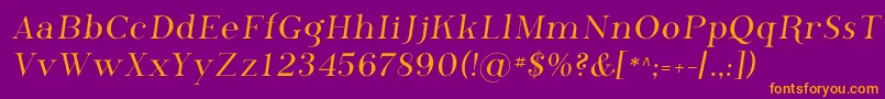 Phosphorus Font – Orange Fonts on Purple Background