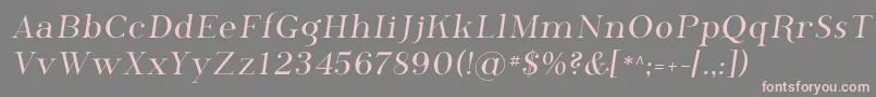 フォントPhosphorus – 灰色の背景にピンクのフォント