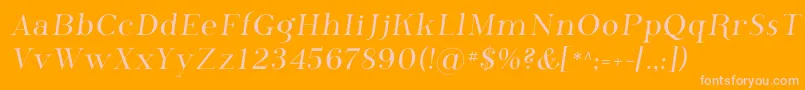 Phosphorus Font – Pink Fonts on Orange Background