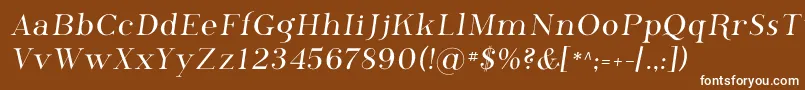 フォントPhosphorus – 茶色の背景に白い文字