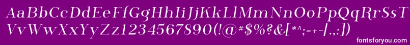 フォントPhosphorus – 紫の背景に白い文字