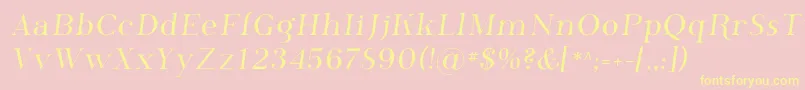 Phosphorus Font – Yellow Fonts on Pink Background