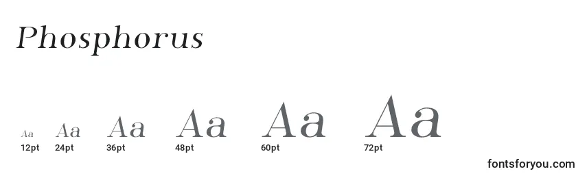Размеры шрифта Phosphorus