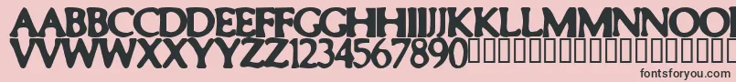 Smeared Font – Black Fonts on Pink Background