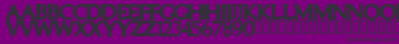 Smeared Font – Black Fonts on Purple Background