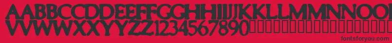 Smeared Font – Black Fonts on Red Background