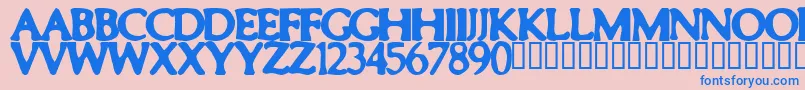 Smeared Font – Blue Fonts on Pink Background