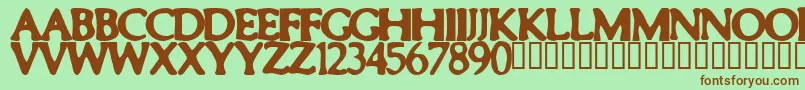 Smeared Font – Brown Fonts on Green Background
