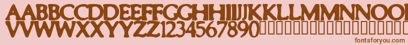Smeared Font – Brown Fonts on Pink Background