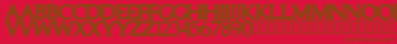 Smeared Font – Brown Fonts on Red Background