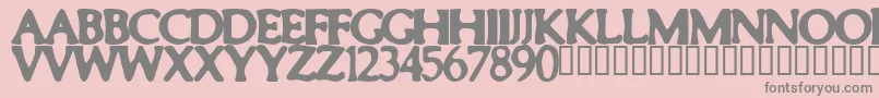 Smeared Font – Gray Fonts on Pink Background