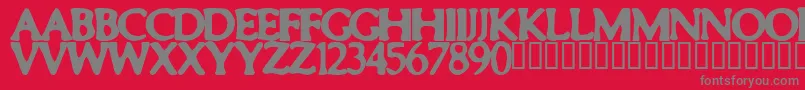 Smeared Font – Gray Fonts on Red Background