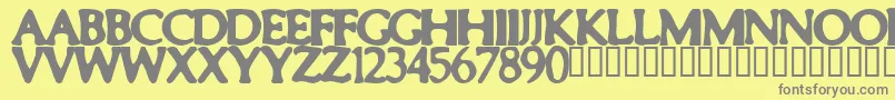 Smeared Font – Gray Fonts on Yellow Background