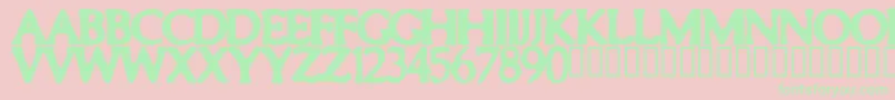 Smeared Font – Green Fonts on Pink Background