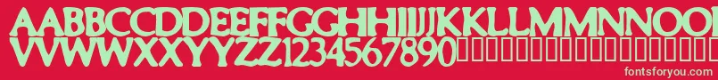 Smeared Font – Green Fonts on Red Background