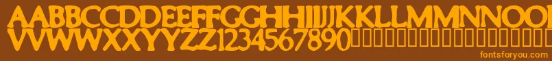 Smeared Font – Orange Fonts on Brown Background