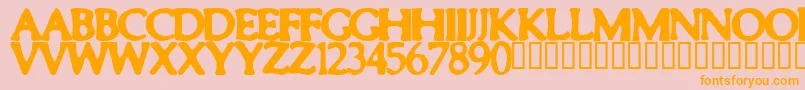 Smeared Font – Orange Fonts on Pink Background