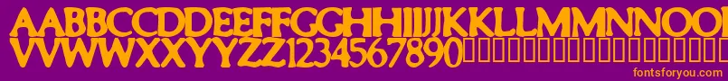 Smeared Font – Orange Fonts on Purple Background