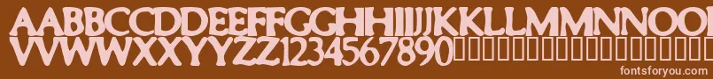 Smeared Font – Pink Fonts on Brown Background