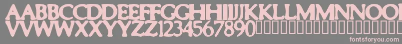 Smeared Font – Pink Fonts on Gray Background