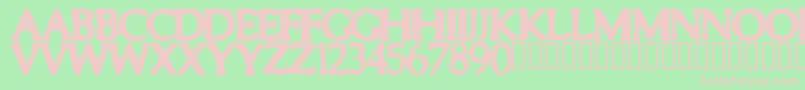 Smeared Font – Pink Fonts on Green Background