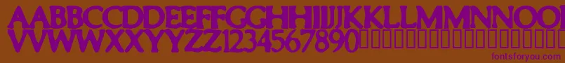 Smeared Font – Purple Fonts on Brown Background