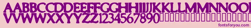 Smeared Font – Purple Fonts on Pink Background