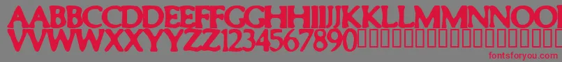 Smeared Font – Red Fonts on Gray Background