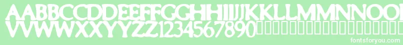 Smeared Font – White Fonts on Green Background