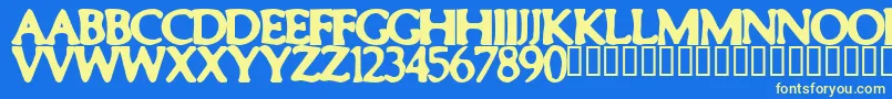 Smeared Font – Yellow Fonts on Blue Background