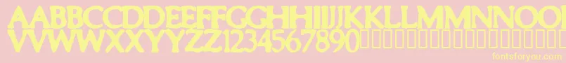 Smeared Font – Yellow Fonts on Pink Background