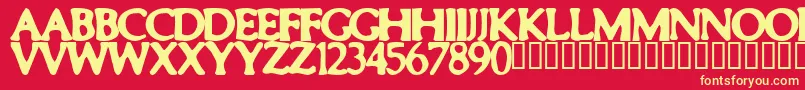 Smeared Font – Yellow Fonts on Red Background