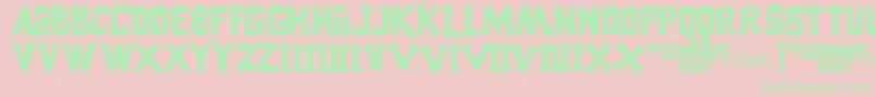 GooniesThe Font – Green Fonts on Pink Background