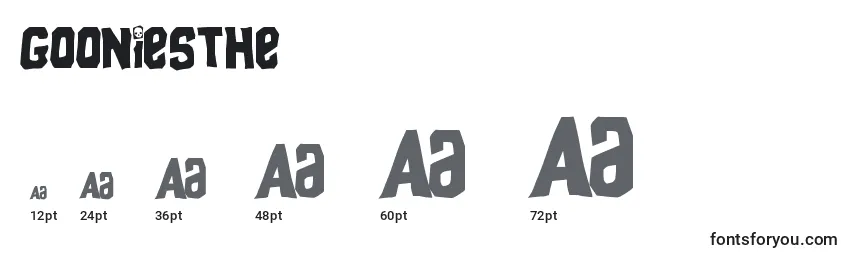 GooniesThe Font Sizes