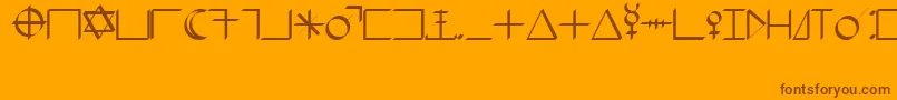 Шрифт Havenc – коричневые шрифты на оранжевом фоне