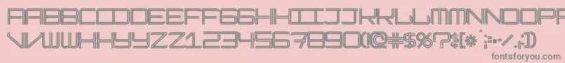 フォントModernismStoke – ピンクの背景に灰色の文字