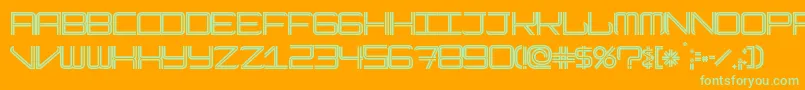 ModernismStoke Font – Green Fonts on Orange Background