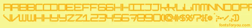 ModernismStoke Font – Orange Fonts on Yellow Background