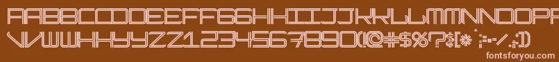 ModernismStoke Font – Pink Fonts on Brown Background