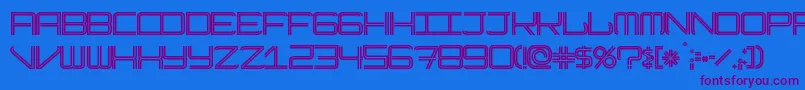 ModernismStoke Font – Purple Fonts on Blue Background