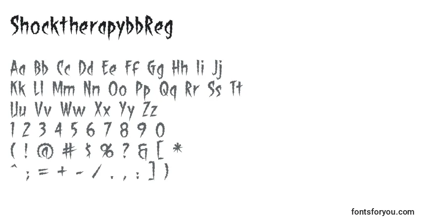 A fonte ShocktherapybbReg – alfabeto, números, caracteres especiais