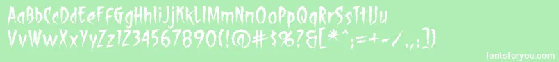 ShocktherapybbReg Font – White Fonts on Green Background