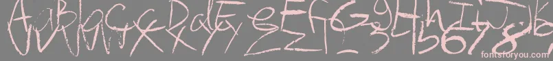 Chalkboard Font – Pink Fonts on Gray Background