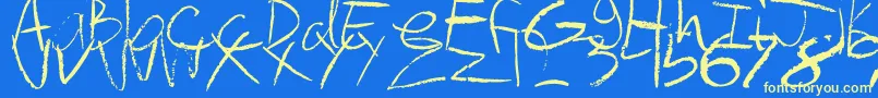 Chalkboard Font – Yellow Fonts on Blue Background
