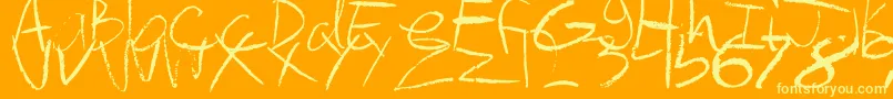 Chalkboard Font – Yellow Fonts on Orange Background