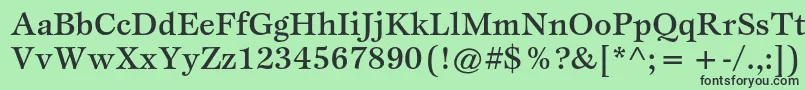 フォントEspritstdMedium – 緑の背景に黒い文字