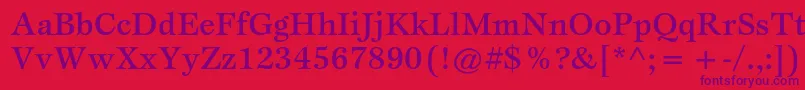 EspritstdMedium Font – Purple Fonts on Red Background