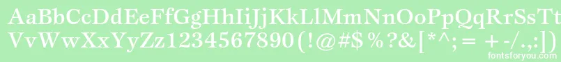 フォントEspritstdMedium – 緑の背景に白い文字