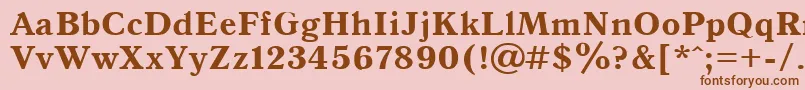Antiqua105b Font – Brown Fonts on Pink Background